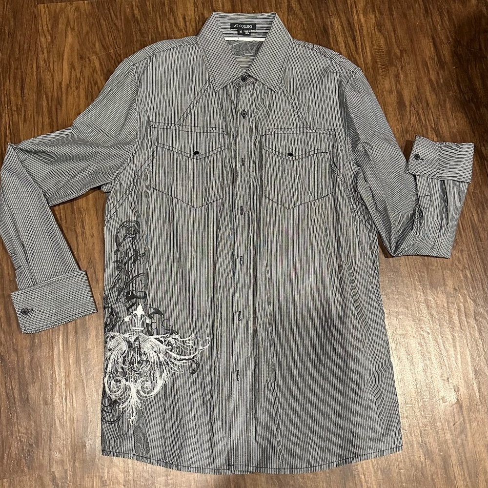 At Collins Directional Mens Shirt Size M